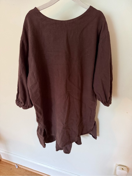 Other - Girls' Casual Brown Scoop Neck Dress - Unbranded